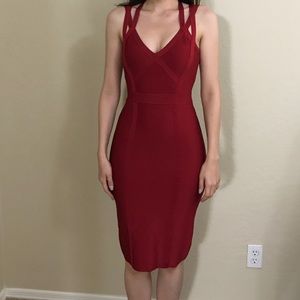 Red Bebe Dress small knee length